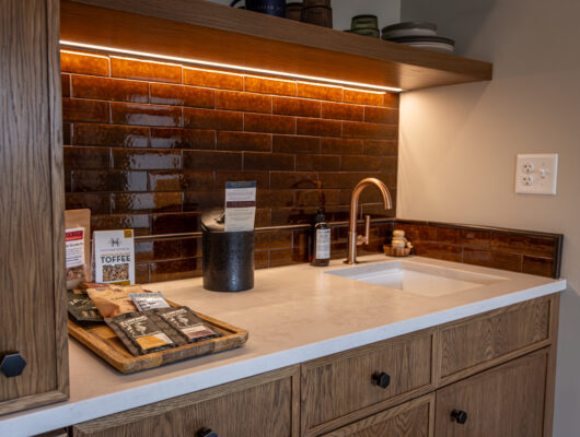 The counter in one of the Westman's rooms